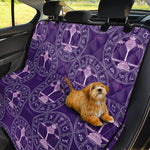 Purple Libra Zodiac Pattern Print Pet Car Back Seat Cover