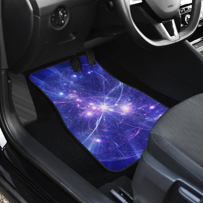 Purple Light Circle Galaxy Space Print Front and Back Car Floor Mats GearFrost