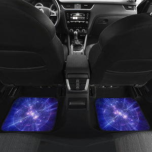 Purple Light Circle Galaxy Space Print Front and Back Car Floor Mats GearFrost