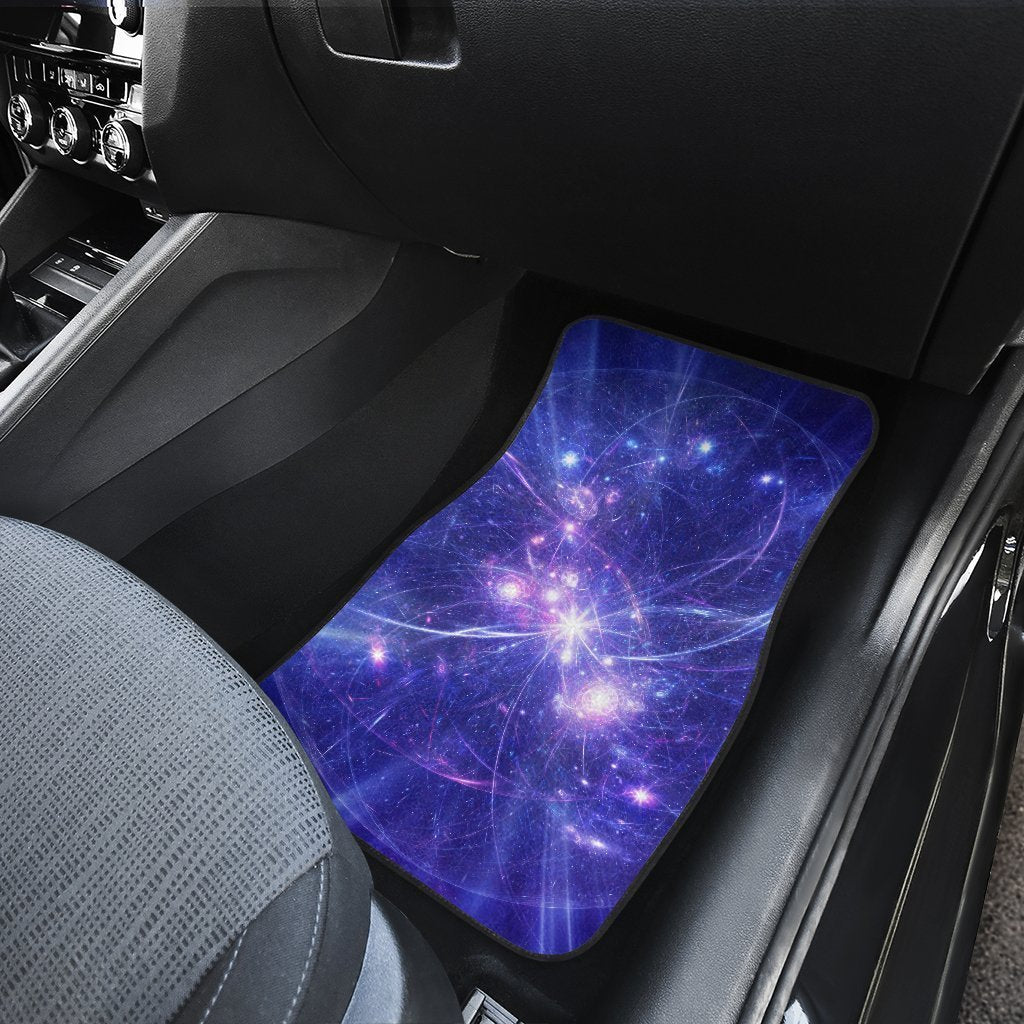 Purple Light Circle Galaxy Space Print Front Car Floor Mats GearFrost