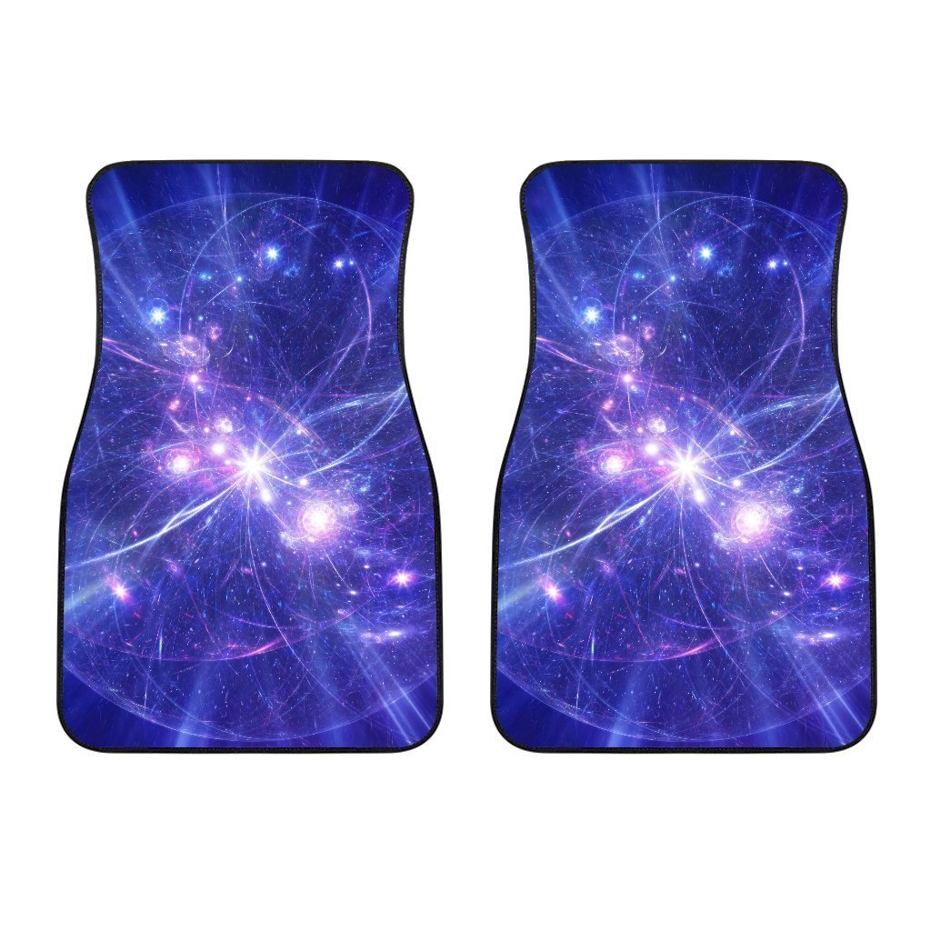 Purple Light Circle Galaxy Space Print Front Car Floor Mats GearFrost