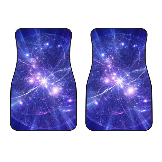 Purple Light Circle Galaxy Space Print Front Car Floor Mats GearFrost