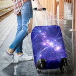 Purple Light Circle Galaxy Space Print Luggage Cover GearFrost