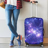 Purple Light Circle Galaxy Space Print Luggage Cover GearFrost