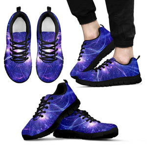 Purple Light Circle Galaxy Space Print Men's Sneakers GearFrost
