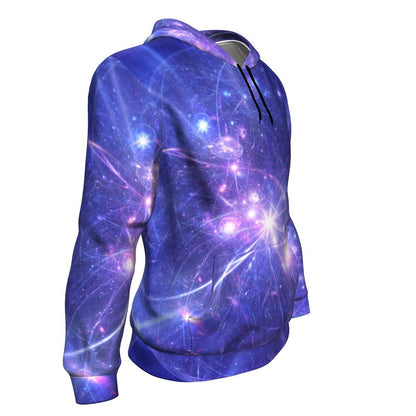 Purple Light Circle Galaxy Space Print Unisex Pullover Hoodie GearFrost