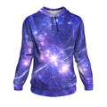 Purple Light Circle Galaxy Space Print Pullover Hoodie