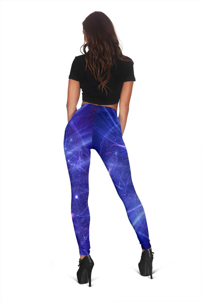 Purple Light Circle Galaxy Space Print Women's Leggings GearFrost