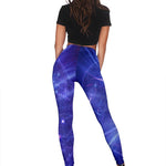 Purple Light Circle Galaxy Space Print Women's Leggings GearFrost