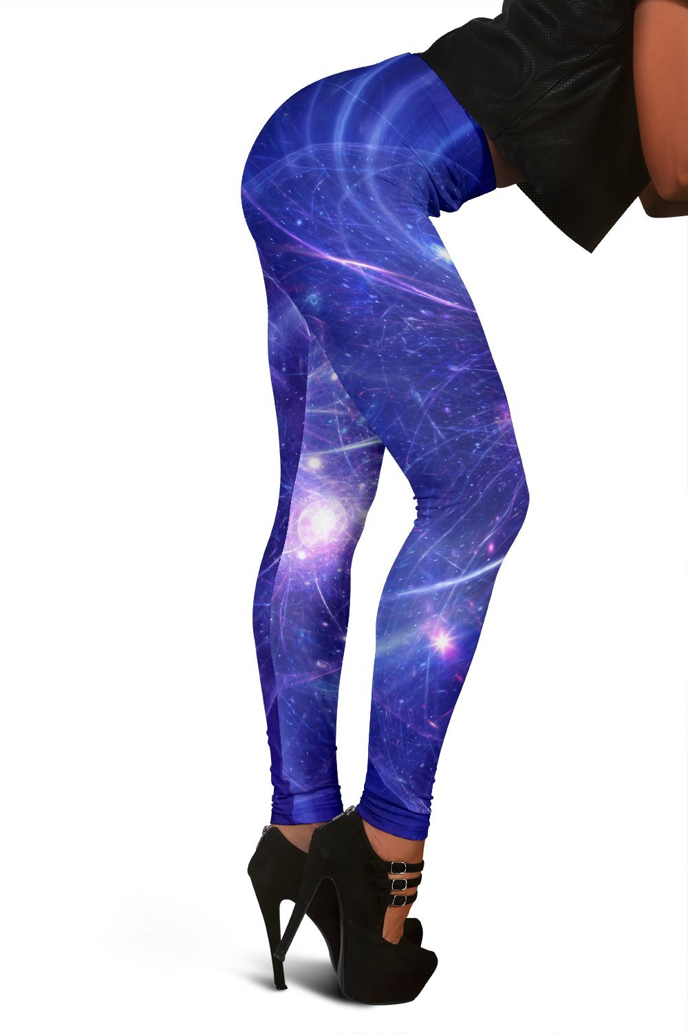 Purple Light Circle Galaxy Space Print Women's Leggings GearFrost