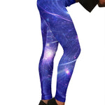 Purple Light Circle Galaxy Space Print Women's Leggings GearFrost