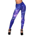 Purple Light Circle Galaxy Space Print Women's Leggings