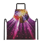 Purple Light Disco Ball Print Apron