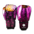 Purple Light Disco Ball Print Boxing Gloves