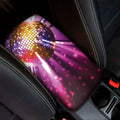 Purple Light Disco Ball Print Car Center Console Cover