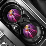Purple Light Disco Ball Print Car Coasters