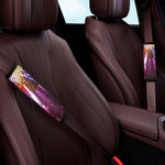Purple Light Disco Ball Print Car Seat Belt Covers