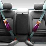 Purple Light Disco Ball Print Car Seat Belt Covers