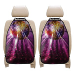 Purple Light Disco Ball Print Car Seat Organizers