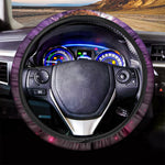 Purple Light Disco Ball Print Car Steering Wheel Cover