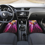 Purple Light Disco Ball Print Front and Back Car Floor Mats