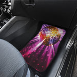 Purple Light Disco Ball Print Front and Back Car Floor Mats