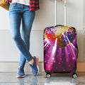 Purple Light Disco Ball Print Luggage Cover