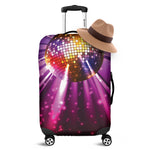 Purple Light Disco Ball Print Luggage Cover