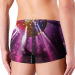 Purple Light Disco Ball Print Men's Boxer Briefs