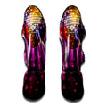 Purple Light Disco Ball Print Muay Thai Shin Guards