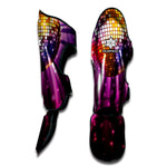 Purple Light Disco Ball Print Muay Thai Shin Guard