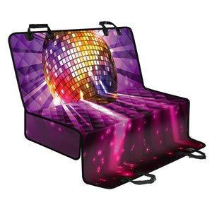 Purple Light Disco Ball Print Pet Car Back Seat Cover