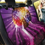 Purple Light Disco Ball Print Pet Car Back Seat Cover