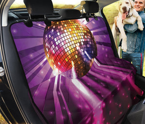 Purple Light Disco Ball Print Pet Car Back Seat Cover