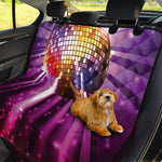 Purple Light Disco Ball Print Pet Car Back Seat Cover