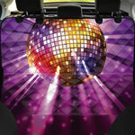 Purple Light Disco Ball Print Pet Car Back Seat Cover