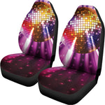 Purple Light Disco Ball Print Universal Fit Car Seat Covers