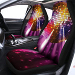 Purple Light Disco Ball Print Universal Fit Car Seat Covers