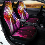 Purple Light Disco Ball Print Universal Fit Car Seat Covers