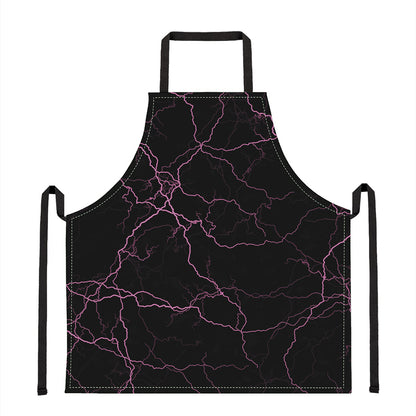 Purple Lightning Print Apron