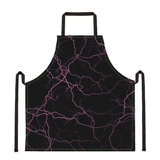 Purple Lightning Print Apron