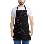 Purple Lightning Print Apron