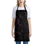 Purple Lightning Print Apron