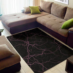 Purple Lightning Print Area Rug
