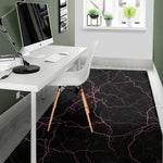Purple Lightning Print Area Rug