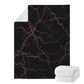 Purple Lightning Print Blanket