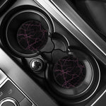 Purple Lightning Print Car Coasters