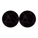 Purple Lightning Print Car Coasters