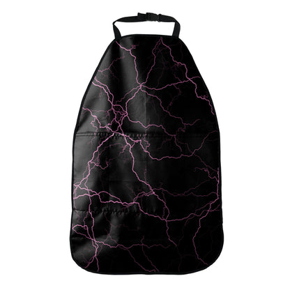 Purple Lightning Print Car Seat Organizers
