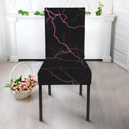 Purple Lightning Print Dining Chair Slipcover